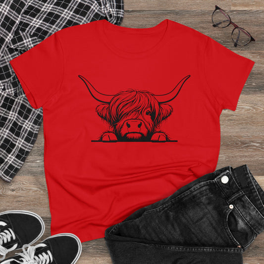 Cow love Women's Midweight Cotton Tee