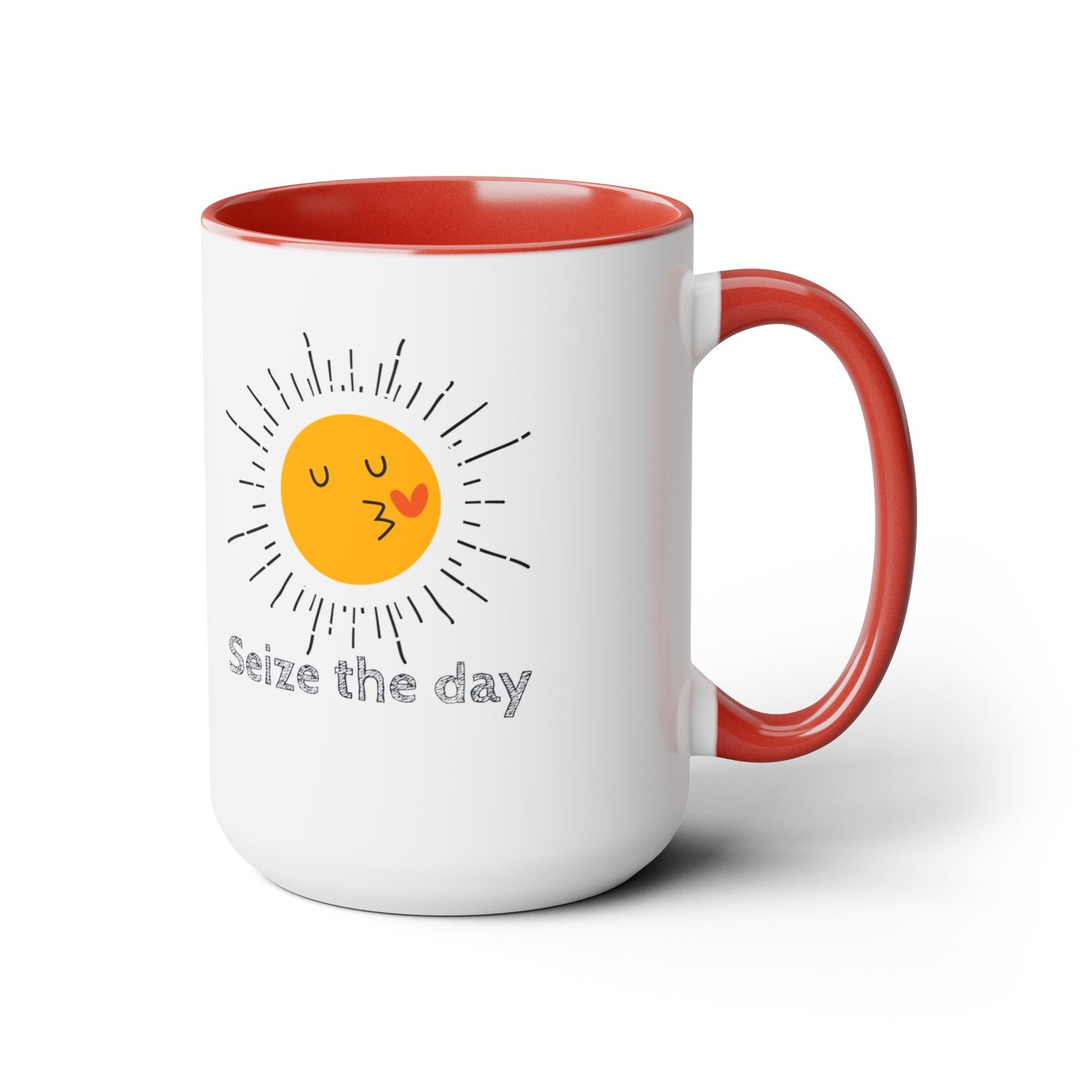 Seize the day Two-Tone Coffee Mugs, 15oz