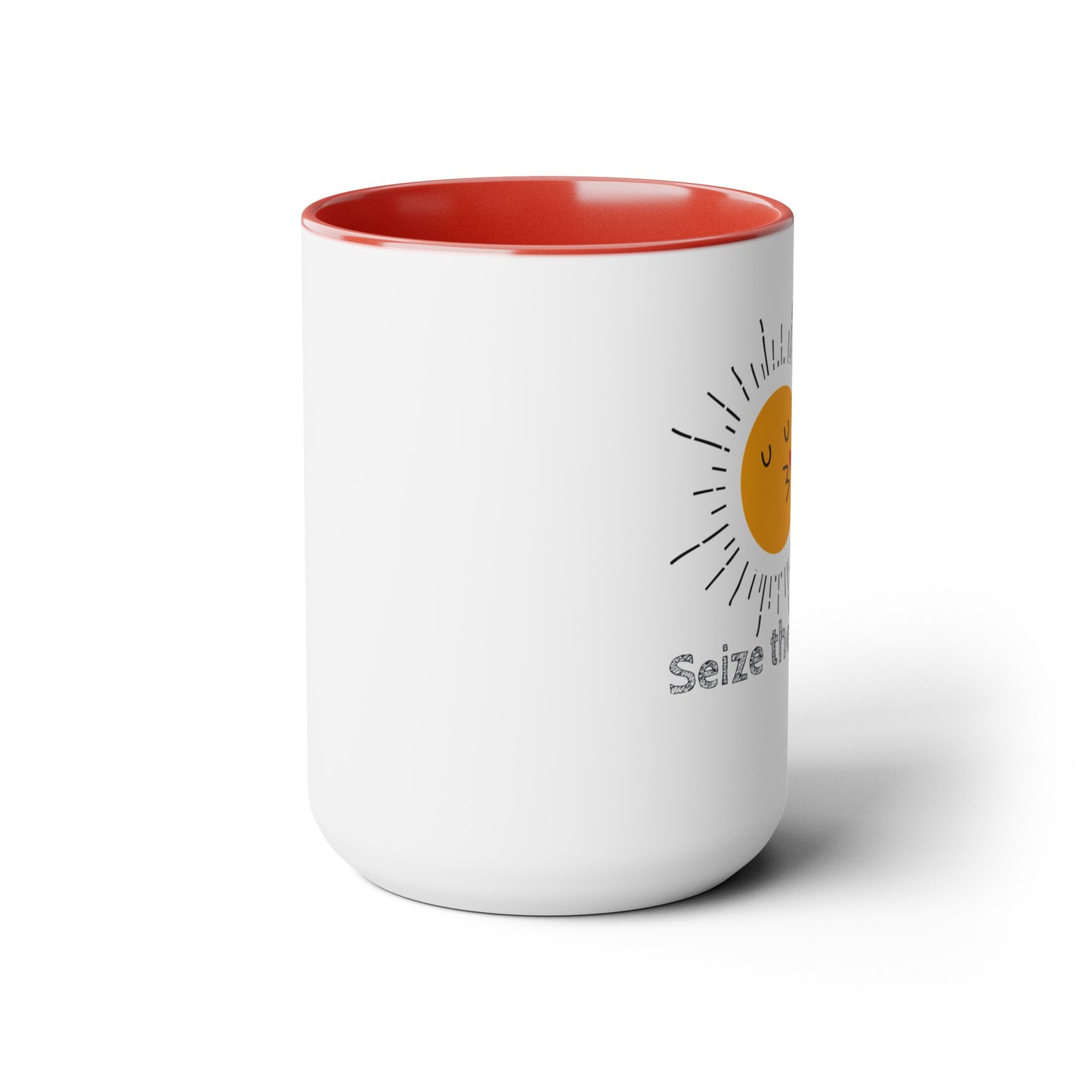 Seize the day Two-Tone Coffee Mugs, 15oz