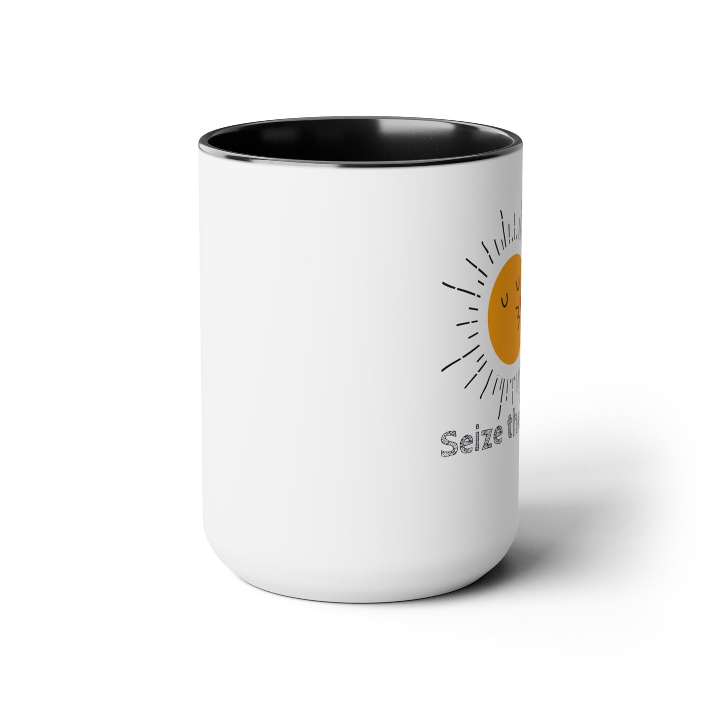 Seize the day Two-Tone Coffee Mugs, 15oz