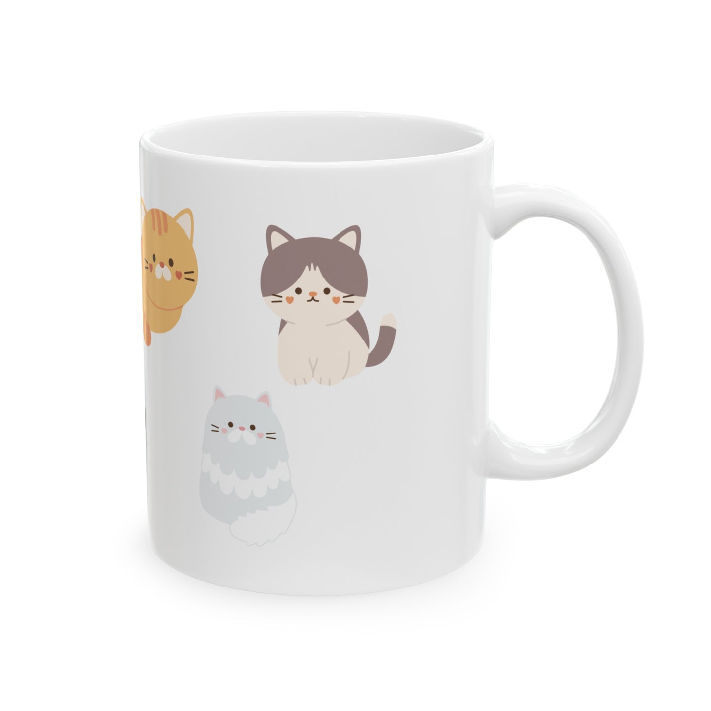 Many Cats Ceramic Mug, 11oz