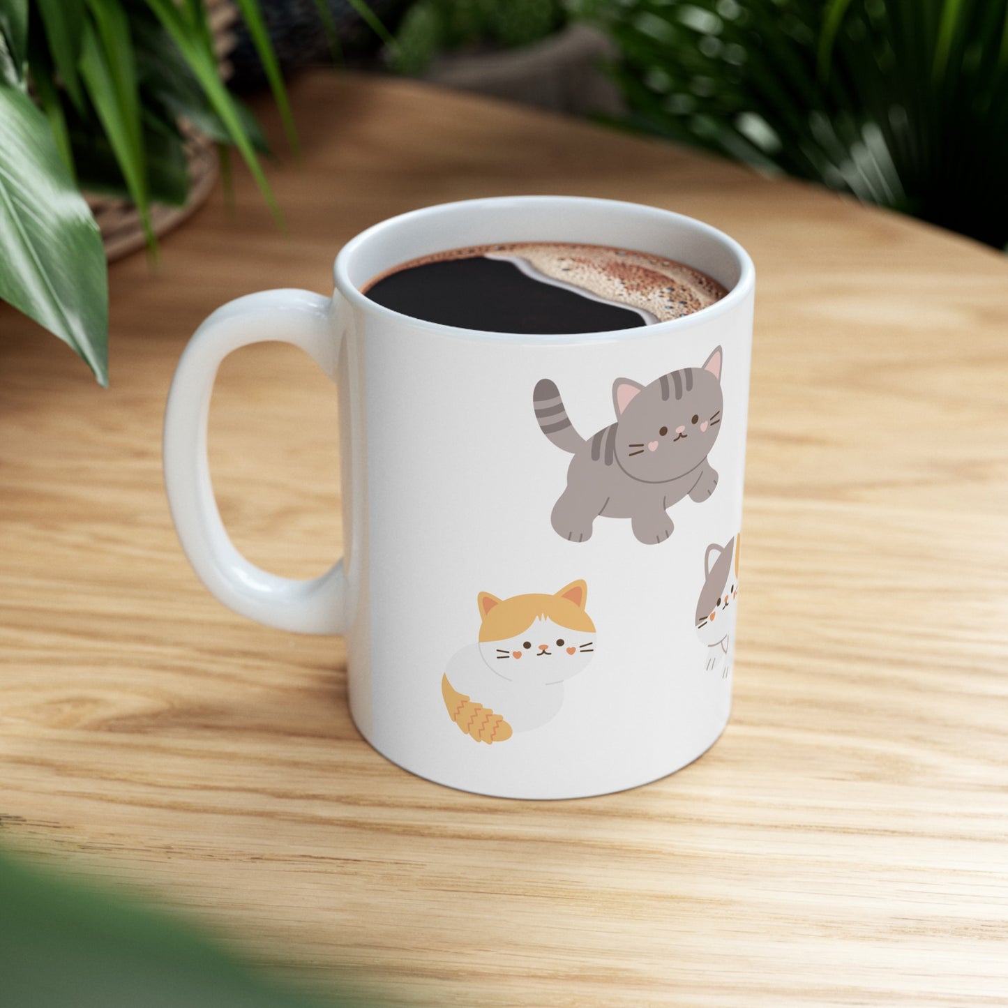 Many Cats Ceramic Mug, 11oz