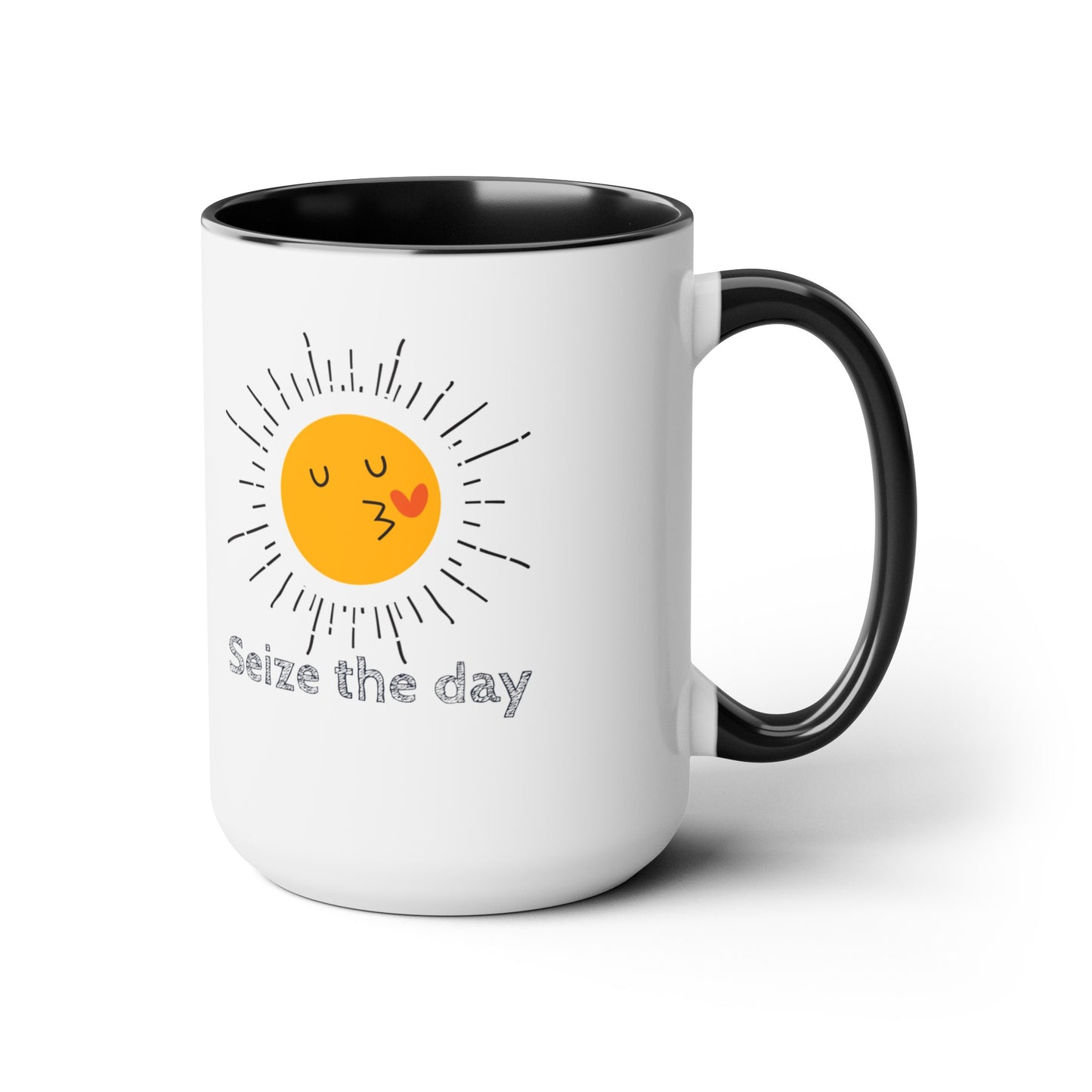 Seize the day Two-Tone Coffee Mugs, 15oz