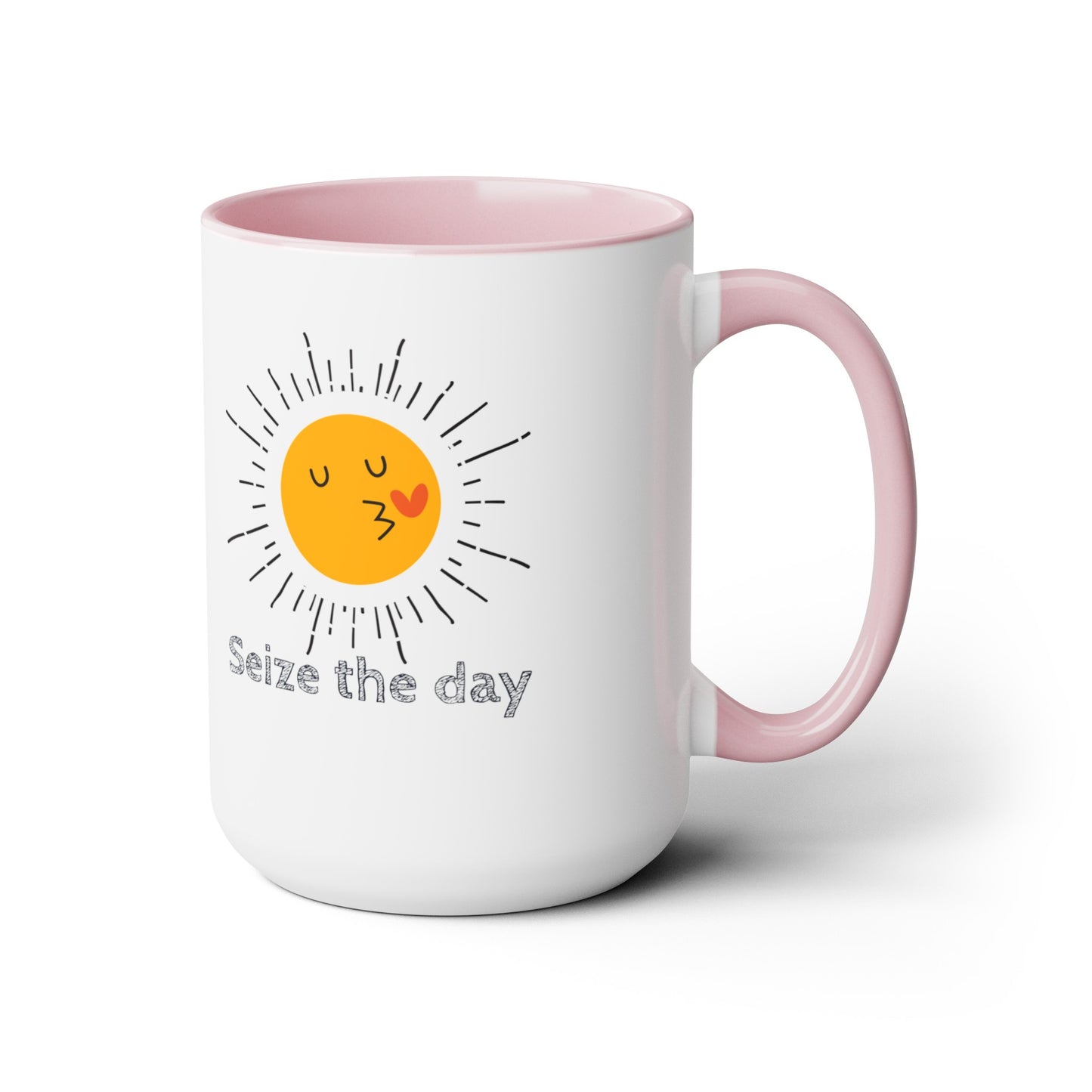 Seize the day Two-Tone Coffee Mugs, 15oz